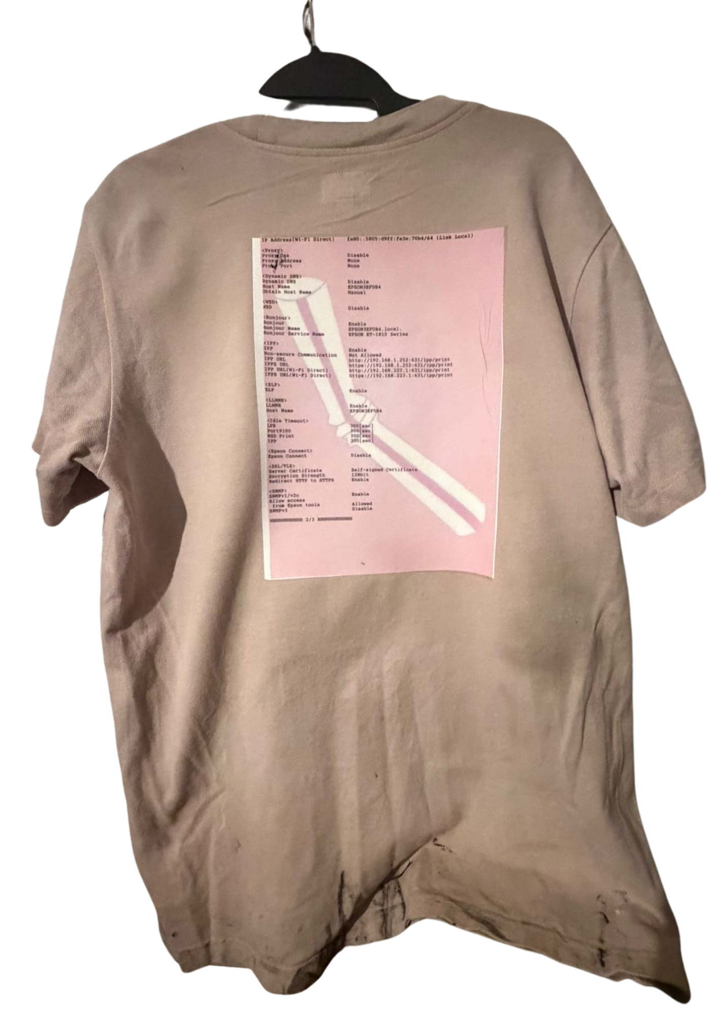 Offset Tote with washed graphic print